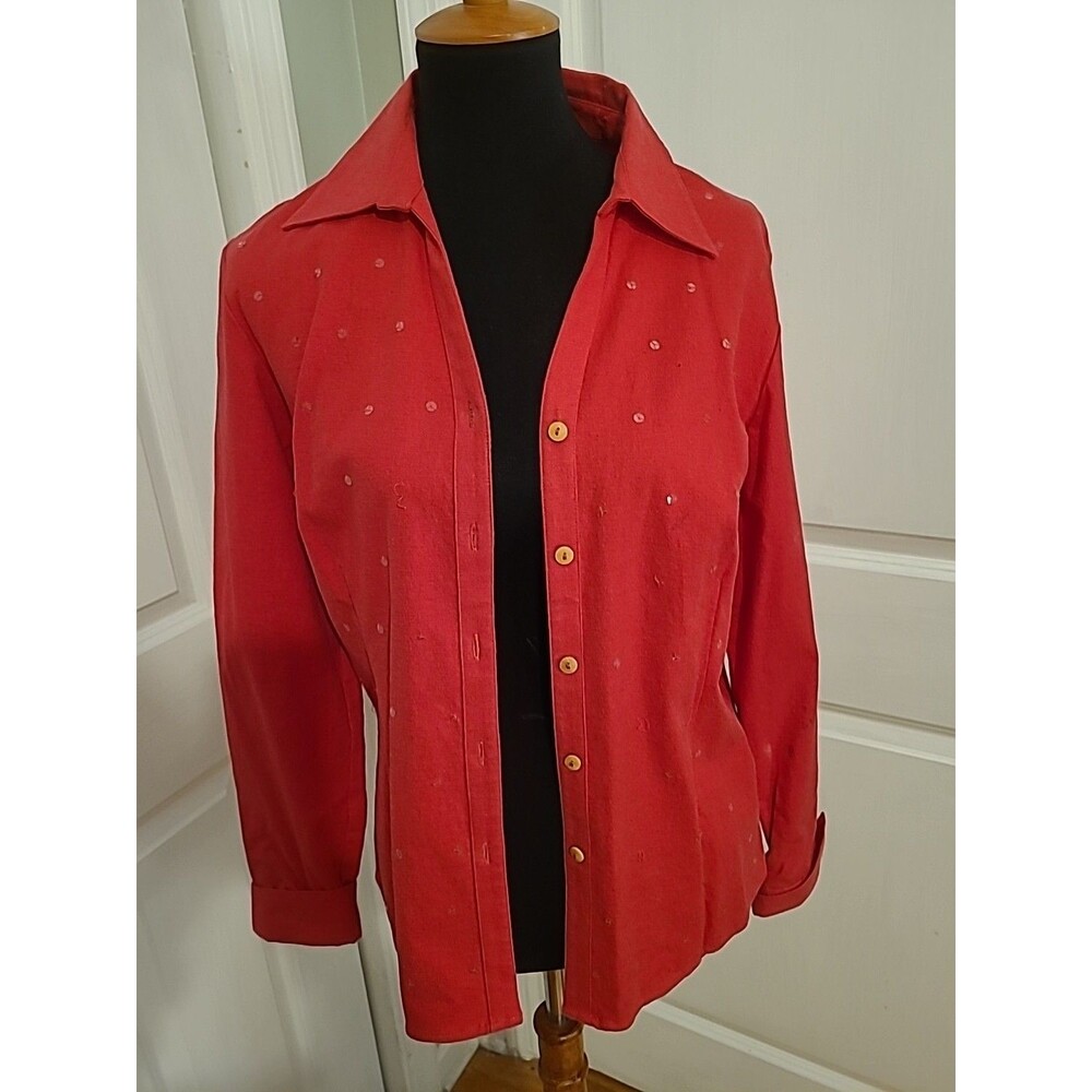 DLG  Jacket With Sequins Linen Blend Size M